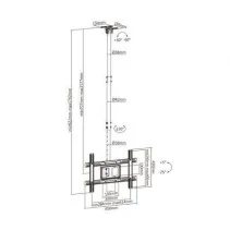 Soporte de Techo Giratorio de AISENS en oferta | Soportes TV | Portes grátis