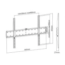 Support mural fixe Aisens WT70F de AISENS en oferta | Supports TV | Portes grátis