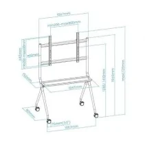 Soporte de Pie con Ruedas TooQ FS20205M de TOOQ en oferta | Soportes TV | Portes grátis