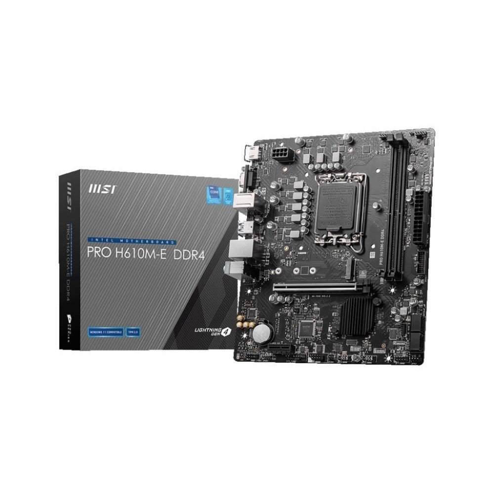 PLACA BASE MSI Intel H610 LGA1700 MicroATX PROH610M-EDDR4MSI PLACA BASE MSI Intel H610 LGA1700 MicroATX PROH610M-EDDR4MSI