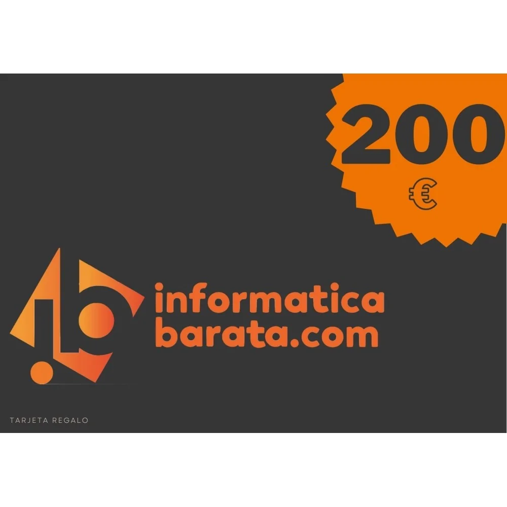 Carte cadeau de 200 € pour informaticabarata.com Code envoyé immédiatement par e-mail après l'achat. Si vous fournissez l'adresse, un coffret cadeau contenant la carte physique vous sera également envoyé. La carte cadeau peut être utilisée pour plusieurs achats en plusieurs versements. de AMB en oferta | Cartes-cadeaux IB | Portes grátis
