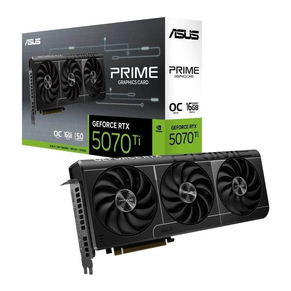 Tarjeta Gráfica Asus Prime RTX 5070 Ti O16G de ASUS en oferta | Tarjetas Graficas | Portes grátis