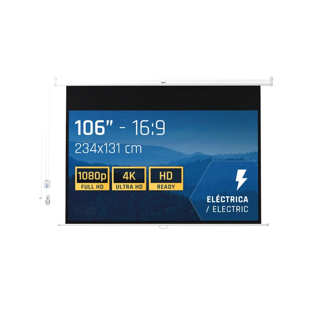 Pantalla eléctrica Iggual 16:9 84" de IGGUAL en oferta | Pantallas | Portes grátis