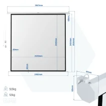 Pantalla eléctrica Iggual 134"  de IGGUAL en oferta | Pantallas | Portes grátis