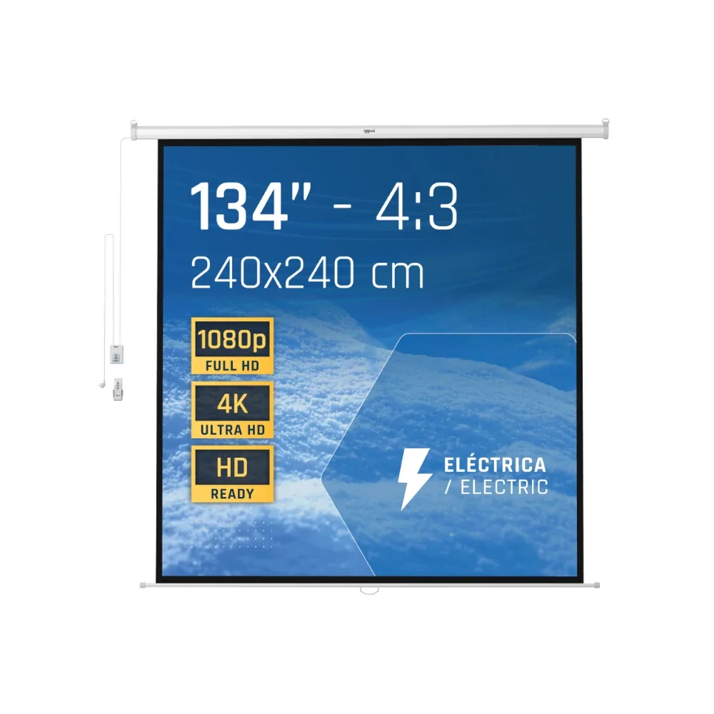 Pantalla eléctrica Iggual 134"  de IGGUAL en oferta | Pantallas | Portes grátis