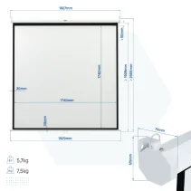 Pantalla manual Iggual 100"  de IGGUAL en oferta | Pantallas | Portes grátis