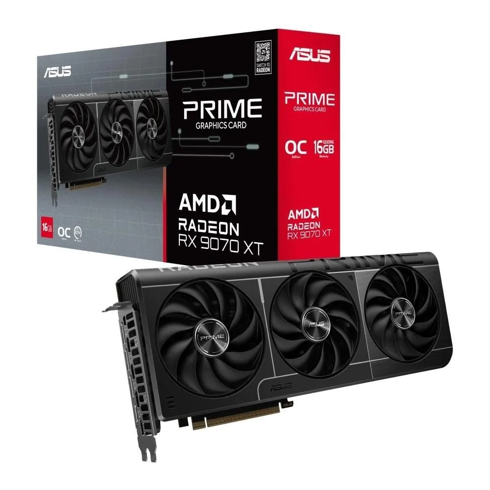 Tarjeta gráfica Asus Prime Radeon RX 9070 Xt 16 GB GDDR6 de ASUS en oferta | Tarjetas Graficas | Portes grátis