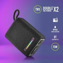 NGS Altavoz Rollerfuria1 BT RGB IPX6 Negro 15W de NGS en oferta | Altavoces Bluetooth | Portes grátis