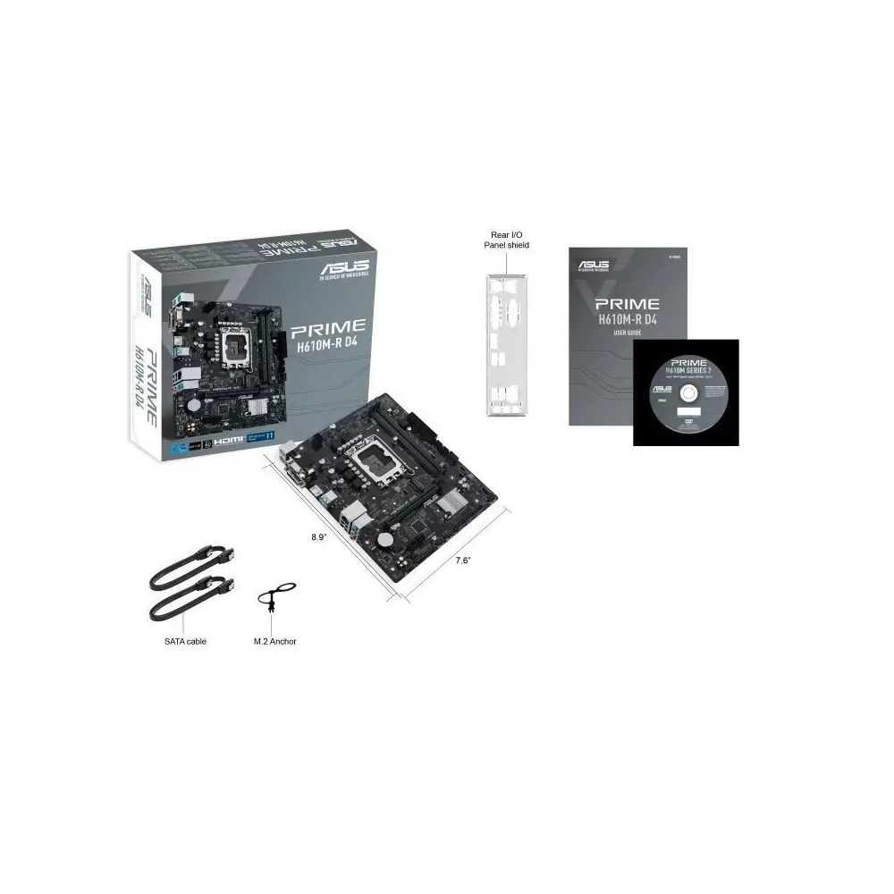 Asus Prime H610M-R D4 Socket 1700 de ASUS en oferta | Placas Base | Portes grátis