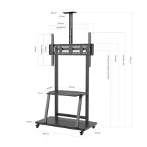 Soporte de Pie Inclinable con Ruedas Aisens FT100E de AISENS en oferta | Soportes TV | Portes grátis