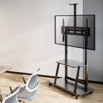 Support de sol inclinable Aisens FT100E avec roulettes de AISENS en oferta | Supports TV | Portes grátis