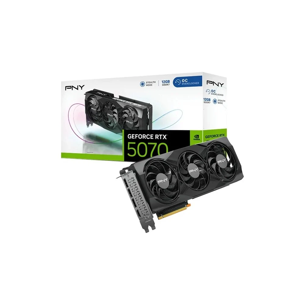 Placa de vídeo PNY GeForce RTX 5070 Triple Fan OC 12 GB GDDR7
