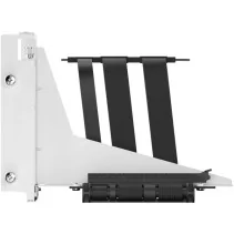 Kit Riser Fractal Design Flex 2 PCIe 4.0 16X com suporte vertical e cabo de 20 cm (branco)