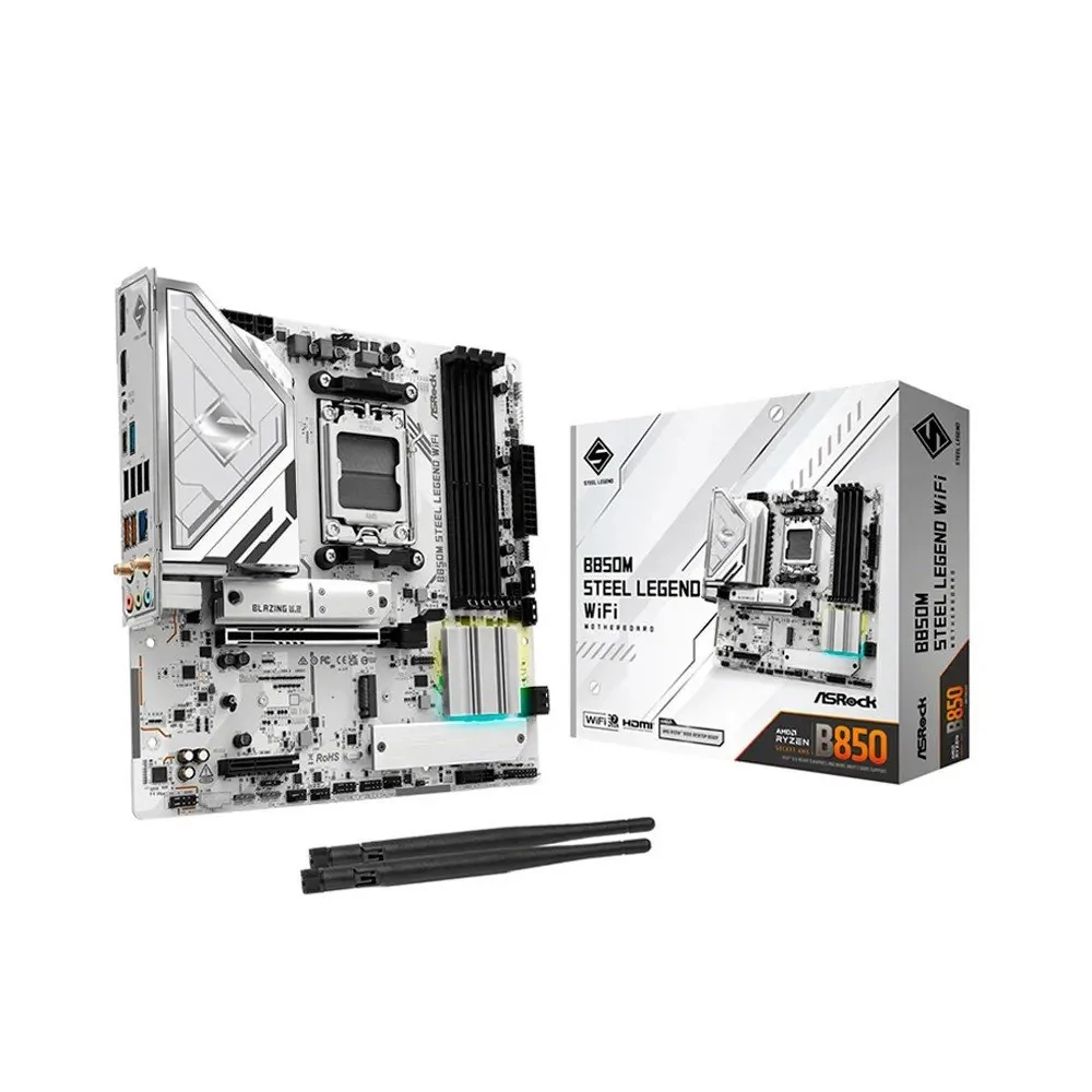 ASRock B850M Steel Legend WiFi Motherboard AMD AM5 Micro ATX