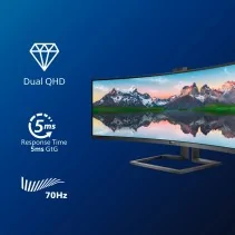 Monitor curvo Philips Brilliance 499P9H/00 de 49" DQHD HDMI DP MM AA Wbc