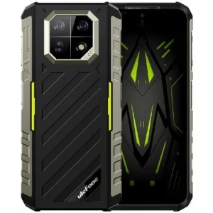 Ulefone Armor 22 Rugged Smartphone, 8GB RAM, 128GB Storage, 6.58" Screen, Black and Green