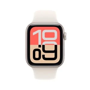 Apple Watch SE3 GPS, caixa de alumínio de 44 mm, pulseira esportiva White Star, tamanhos P e M.