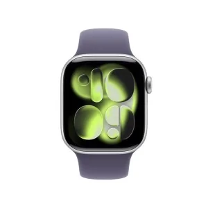 Apple Watch Series 11 GPS 42mm Prateado com Pulseira Esportiva Lilás Neblina M e G