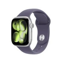 Apple Watch Series 11 GPS 42mm Prateado com Pulseira Esportiva Lilás Neblina M e G