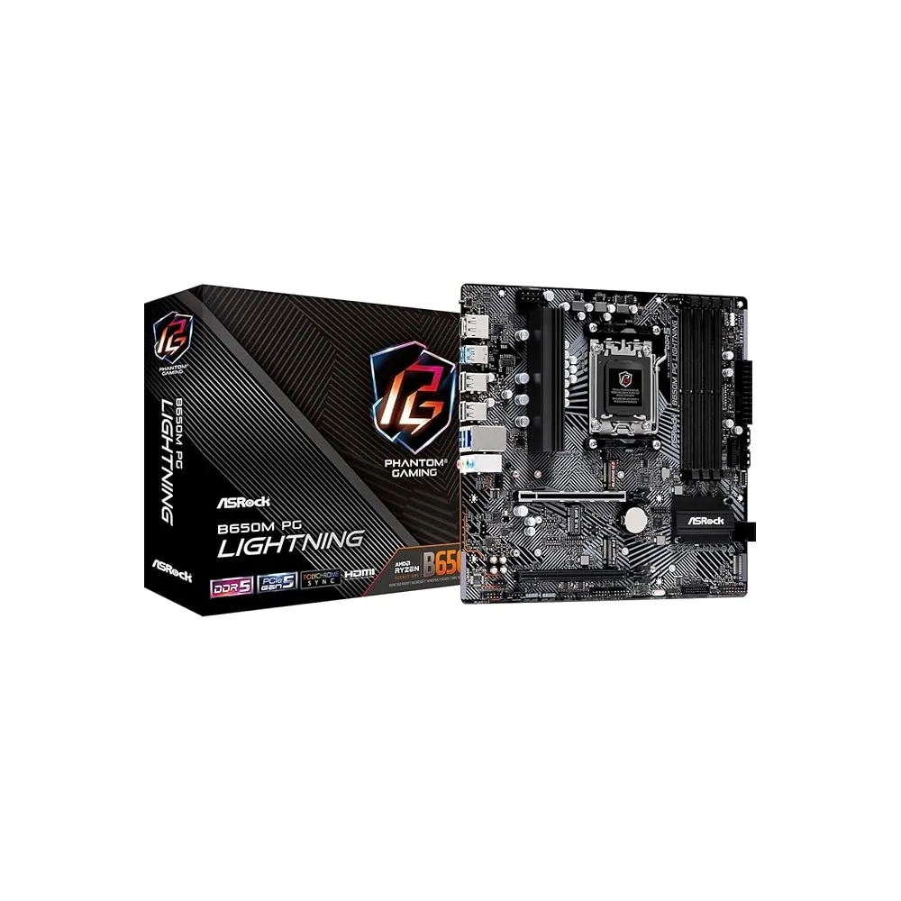 Placa Base ASRock B650M Phantom Gaming Lightning de ASROCK en oferta | Placas Base | Portes grátis