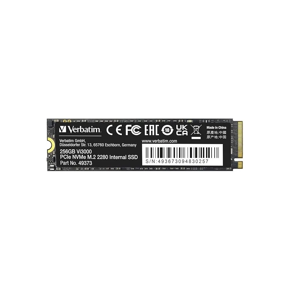Disco Duro Verbatim Vi3000 256 GB NVMe M.2 Type 2280 de Verbatim en oferta | Discos Duros | Portes grátis