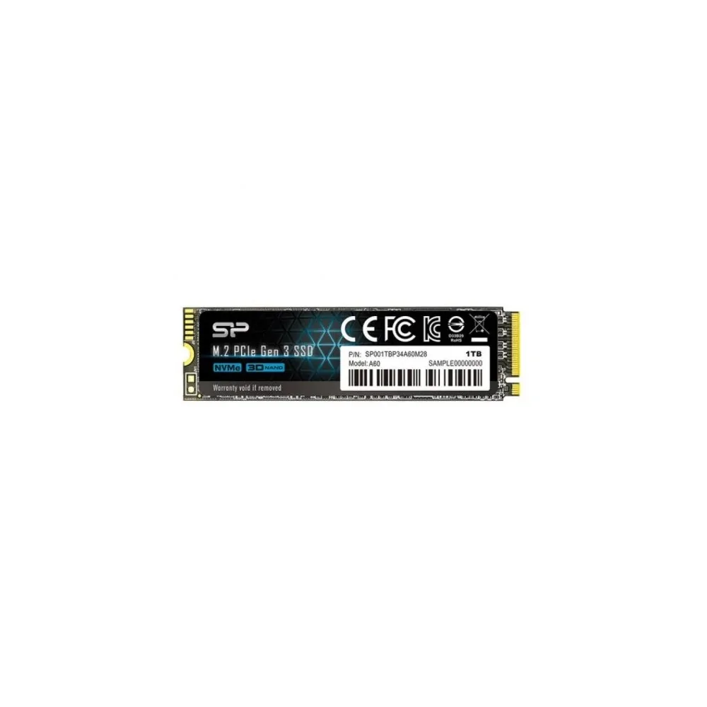 Disco Duro Silicon Power A60 1 TB NVMe M.2 Tipo 2280 de Silicon Power en oferta | Discos Duros | Portes grátis