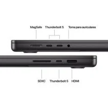 Apple Macbook Pro 16' M5 Pro, com CPU de 18 núcleos, 48GB de RAM, SSD de 1TB, GPU de 20 núcleos, cor Preto Espacial.