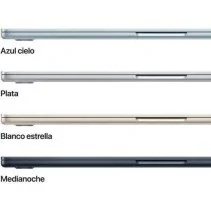 Apple MacBook Air 15,3' com CPU M5 de 10 núcleos, 16GB de RAM, 1TB de SSD e GPU de 10 núcleos na cor azul.