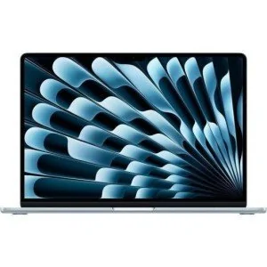 Apple MacBook Air 15,3' com CPU M5 de 10 núcleos, 16GB de RAM, 1TB de SSD e GPU de 10 núcleos na cor azul.