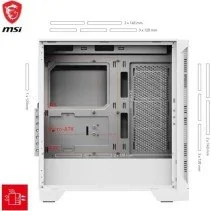 Boîtier PC MSI Mag Forge Airflow 320R de MSI en oferta | Boîtes - Tours | Portes grátis