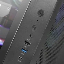 Mars Gaming MCCURV ATX Mid Tower PC Case in black.