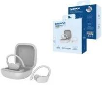 Fones de ouvido esportivos Bluetooth Daewoo DW2023 com estojo de carregamento Autonomia 5h Brancos