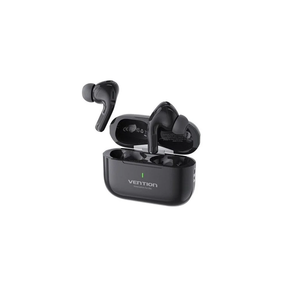 Fones de ouvido Bluetooth Vention Echo Lite E11 com estojo de carregamento. Autonomia de 6 horas. Cor preta.
