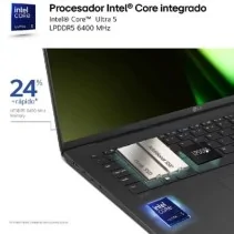 Portátil LG Gram 14ZB90S-G.AX55BN Intel Core Ultra 5-115U 16GB 512GB SSD 14' Sin Sistema Operativo