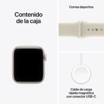 Apple Watch SE 3 GPS 40mm White Aluminum Case Star Sport Band Sand SM