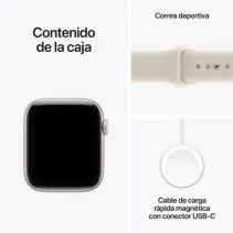 Apple Watch SE3 GPS 44mm Caja de Aluminio Blanco Estrella Correa Deportiva Arena SM