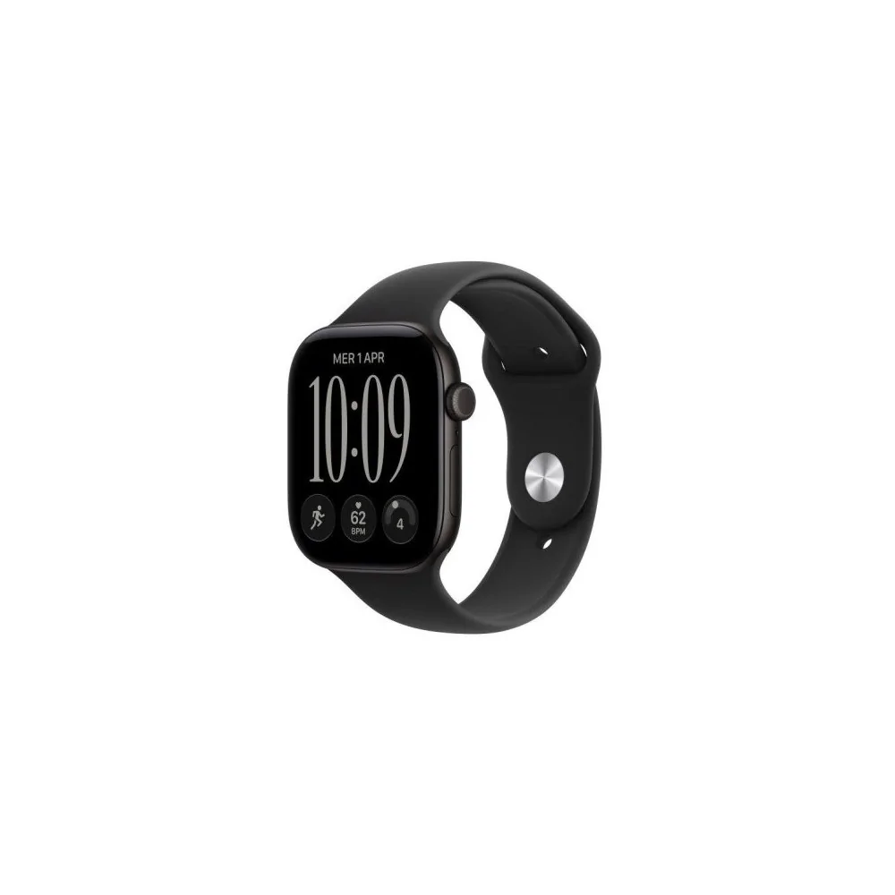 Apple Watch Series 12 GPS 46mm Preto Pulseira Esportiva Preta (SM)