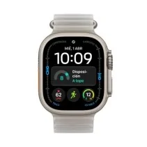 Apple Watch Ultra 4 GPS + Cellular, 49mm, Caixa de Titânio Natural, Pulseira Cinza Oceano Translúcida.