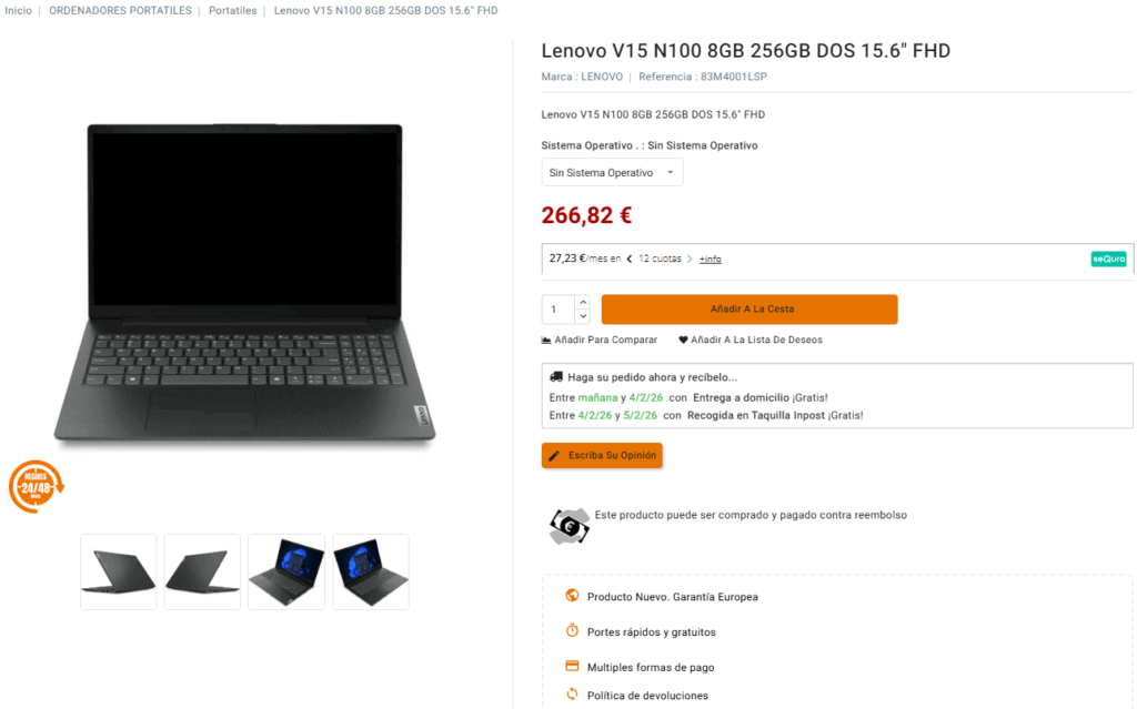 lenovo v15 n100