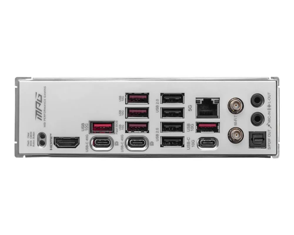 ports AMD X870E motherboard